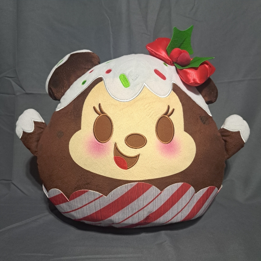 Disney Store Munchlings Minnie Mouse Plush Holiday Toffee Pudding 15"